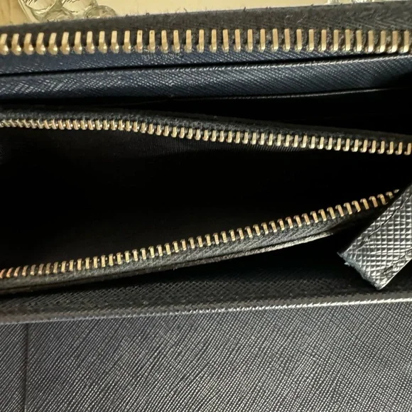 Authentic Prada Saffiano Leather Navy Blue Organizer Wallet - Picture 7 of 13